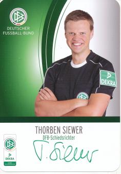 Thorben Siewer  DFB Schiedsrichter  Fußball Autogrammkarte original signiert 