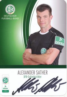 Alexander Sather  DFB Schiedsrichter  Fußball Autogrammkarte original signiert 