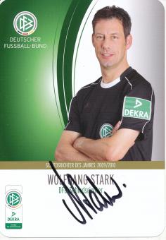 Wolfgang Stark  DFB Schiedsrichter  Fußball Autogrammkarte original signiert 