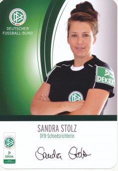 Sandra Stolz  DFB Schiedsrichter  Fußball Autogrammkarte original signiert 