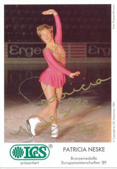 Patricia Neske   Eiskunstlauf Autogrammkarte original signiert 