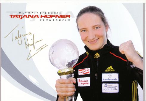 Tatjana Hüfner  Rodeln  Autogrammkarte original signiert 