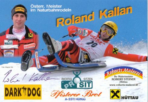 Roland Kallan  Rodeln  Autogrammkarte original signiert 