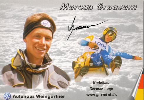 Marcus Grausam  Rodeln  Autogrammkarte original signiert 