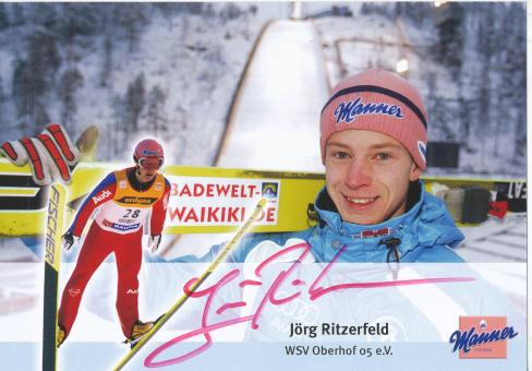 Jörg Ritzerfeld  Skispringen  Autogrammkarte original signiert 