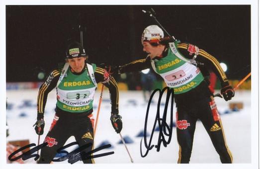 Stephan & Rösch  Biathlon  Autogramm Foto original signiert 
