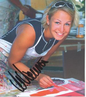 Magdalena Neuner Biathlon  Autogrammkarte original signiert 