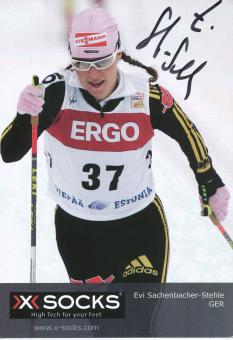 Evi Sachenbacher  Biathlon  Autogrammkarte original signiert 
