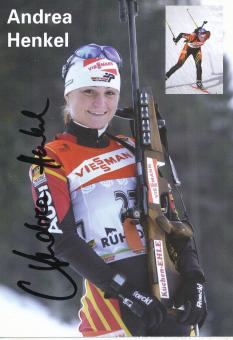 Andrea Henkel  Biathlon  Autogrammkarte original signiert 