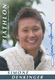 Simone Denkinger  Biathlon  Autogrammkarte original signiert 