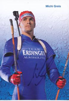 Michi Greis   Biathlon  Autogrammkarte original signiert 