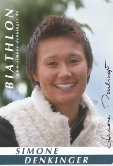 Simone Denkinger  Biathlon  Autogrammkarte original signiert 