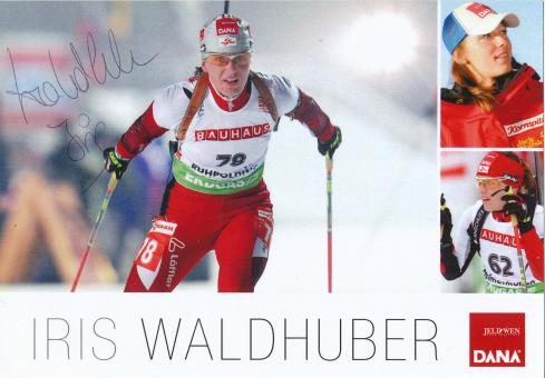 Iris Waldhuber  Biathlon  Autogrammkarte original signiert 