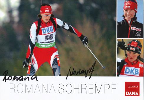 Ramona Schrempf  Biathlon  Autogrammkarte original signiert 