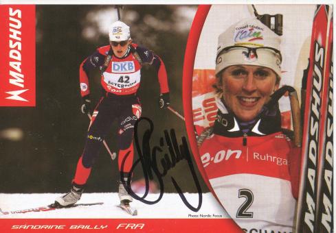 Sandrine Bailly  Frankreich  Biathlon  Autogrammkarte original signiert 