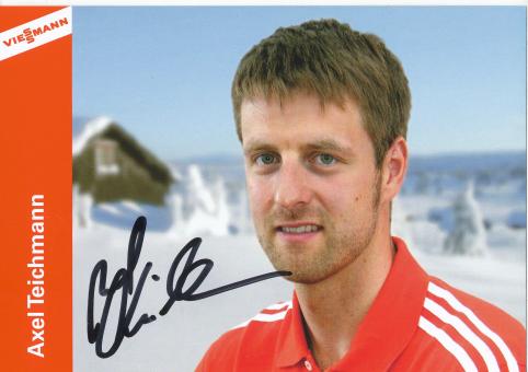 Axel Teichmann  Nordische Kombination Ski Autogrammkarte original signiert 