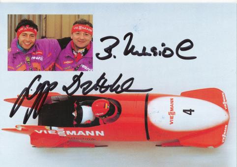 Sepp Dosthaler & Bogdan Musiol   Bob Sport Autogrammkarte original signiert 