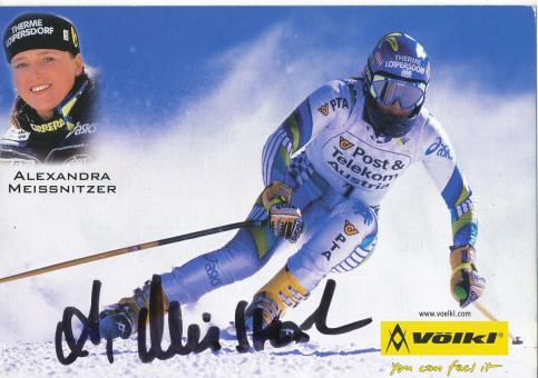 Alexandra Meissnitzer  AUT   Ski Alpin Autogrammkarte original signiert 