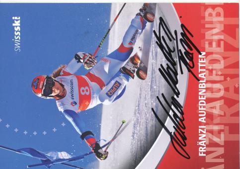 Fränzi Aufdenblatten   CH  Ski Alpin Autogrammkarte original signiert 