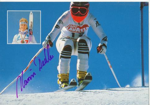 Karin Dedler   Ski Alpin Autogrammkarte original signiert 