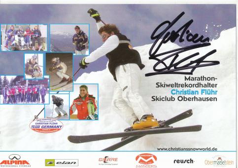 Christian Flühr  Freestyle  Ski Alpin Autogrammkarte original signiert 