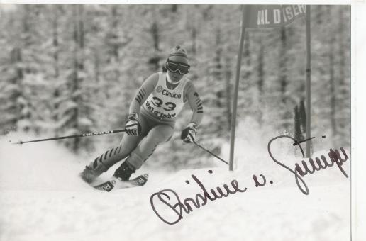 Christine von Grünigen  CH  Ski Alpin Autogramm Foto original signiert 