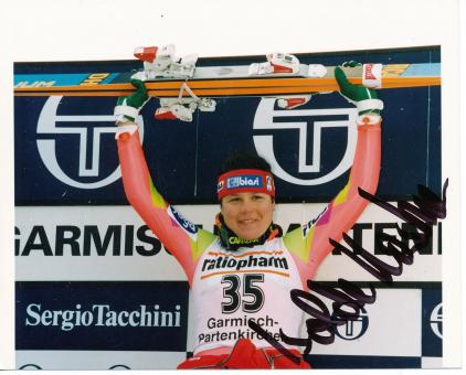 Isolde Kostner  ITA  Ski Alpin Autogramm Foto original signiert 