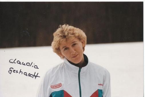Claudia Gerhardt  Ski Alpin Autogramm Foto original signiert 