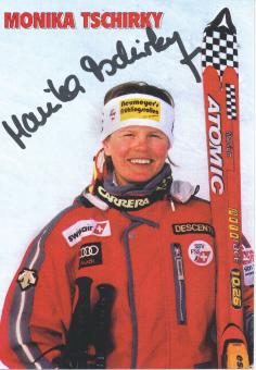Monika Tschirky   Ski Alpin Autogrammkarte original signiert 
