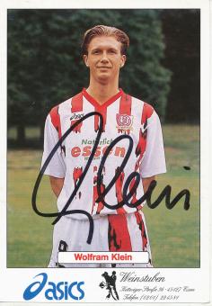 Wolfram Klein  Rot Weiß Essen  Fußball Autogrammkarte original signiert 