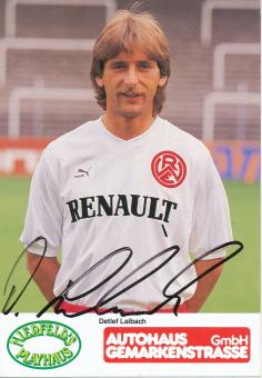 Detlef Laibach  Rot Weiß Essen 1988/89  Fußball Autogrammkarte original signiert 