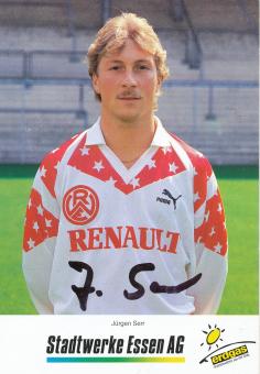 Jürgen Serr  Rot Weiß Essen 1989/90  Fußball Autogrammkarte original signiert 