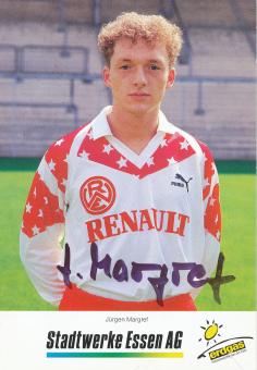 Jürgen Margref  Rot Weiß Essen 1989/90  Fußball Autogrammkarte original signiert 