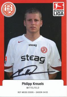Philip Kreuels  Rot Weiß Essen 2004/05 Fußball Autogrammkarte original signiert 