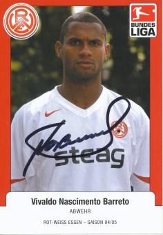 Vivaldo Nascimento Barreto   Rot Weiß Essen 2004/05 Fußball Autogrammkarte original signiert 