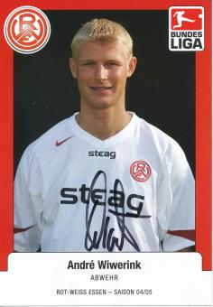 Andre Wiwerink  Rot Weiß Essen 2004/05 Fußball Autogrammkarte original signiert 