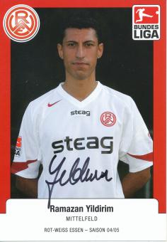 Ramazan Yildirim  Rot Weiß Essen 2004/05 Fußball Autogrammkarte original signiert 