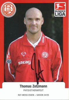 Thomas Zetzmann  Rot Weiß Essen 2004/05 Fußball Autogrammkarte original signiert 