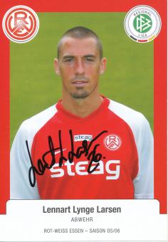 Lennart Lynge Larsen  Rot Weiß Essen 2005/06 Fußball Autogrammkarte original signiert 