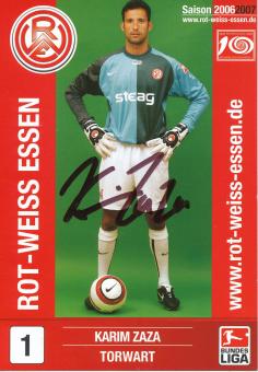 Karim Zaza  Rot Weiß Essen 2006/07 Fußball Autogrammkarte original signiert 