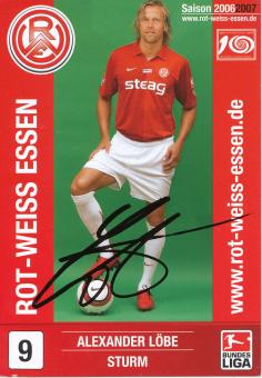 Alexander Löbe   Rot Weiß Essen 2006/07 Fußball Autogrammkarte original signiert 