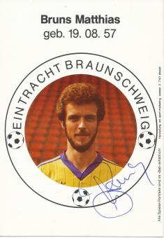 Matthias Bruns   Eintracht Braunschweig 1983/84 Fußball Autogrammkarte original signiert 