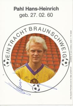 Hans Heinrich Pahl   Eintracht Braunschweig 1983/84 Fußball Autogrammkarte original signiert 