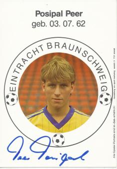 Peer Posipal   Eintracht Braunschweig 1983/84 Fußball Autogrammkarte original signiert 