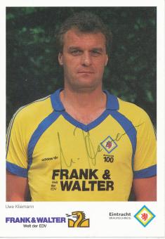 Uwe Kliemann   Eintracht Braunschweig  Fußball Autogrammkarte original signiert 