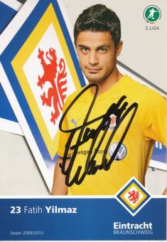 Fatih Yilmaz  Eintracht Braunschweig 2009/10  Fußball Autogrammkarte original signiert 