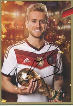 Andre Schürrle  DFB Weltmeister WM 2014  Fußball Gold Edition Autogrammkarte original signiert 