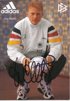 Jörg Albertz  DFB  EM 1996  Fußball  Autogrammkarte original signiert 