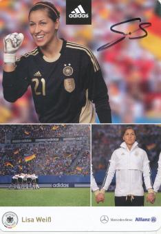 Lisa Weiß   DFB Frauen WM 2011  Fußball  Autogrammkarte original signiert 