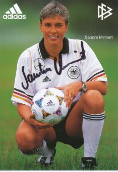 Sandra Minnert  DFB Frauen 6 /99  Fußball  Autogrammkarte original signiert 